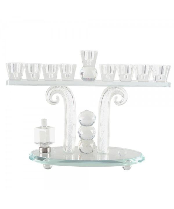 Menorah en cristal 9 feux 27x16