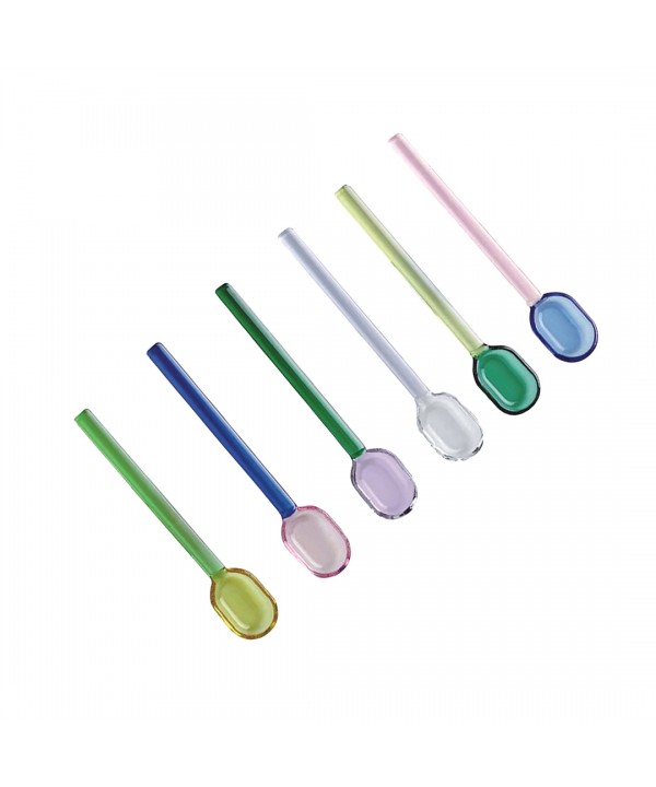 Cuillères à café multicolores - lot de 6