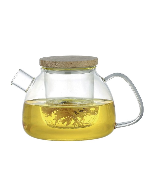 Théière 1l avec couvercle en bois