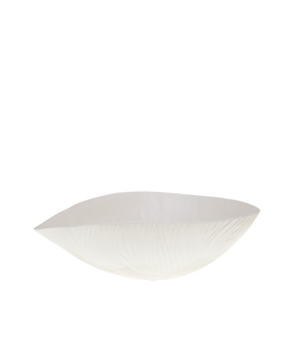 Saladier en céramique mat beige 38.5x29x14.5cm