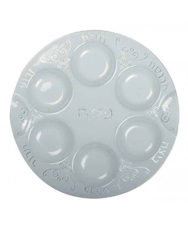 Plat seder arabesque argent