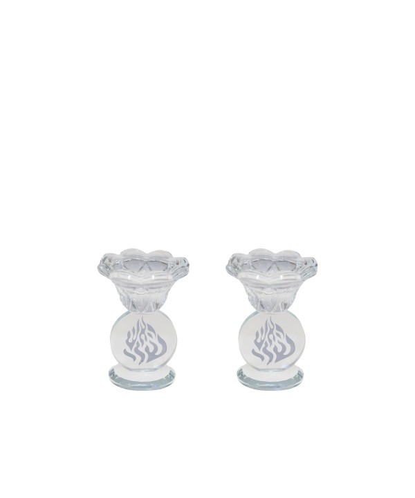 Bougeoirs flamme - lot de 2