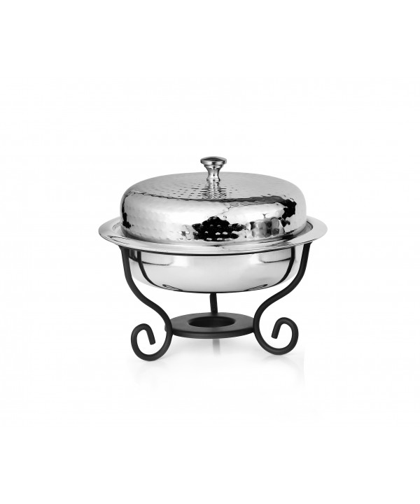 Chafing dish rond martelé 1l