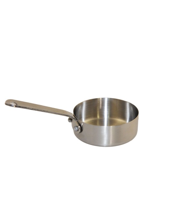 Mini casserolette ronde mat avec long manche 7x7x2.5cm