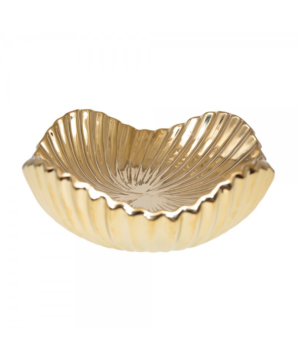 Coupe en céramique dorée 30.5x30.5x11.5cm