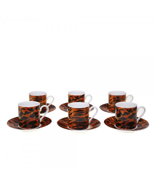 Tasses à café safari - lot de 6
