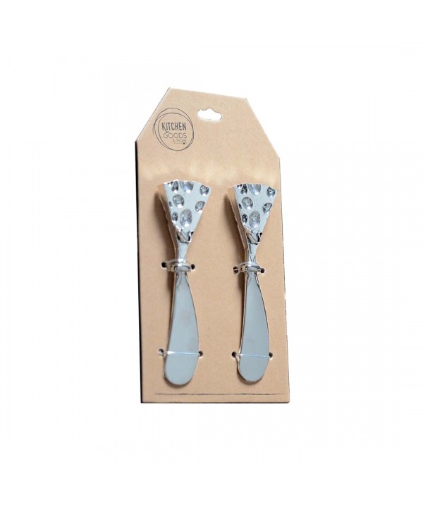 Tartineur design fromage argent - lot de 2