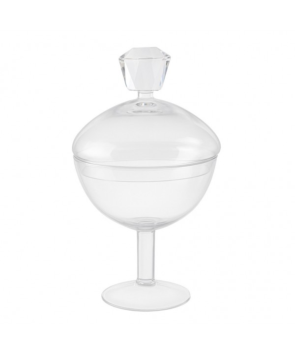 Bonbonnière en verre avec diamant h24cm