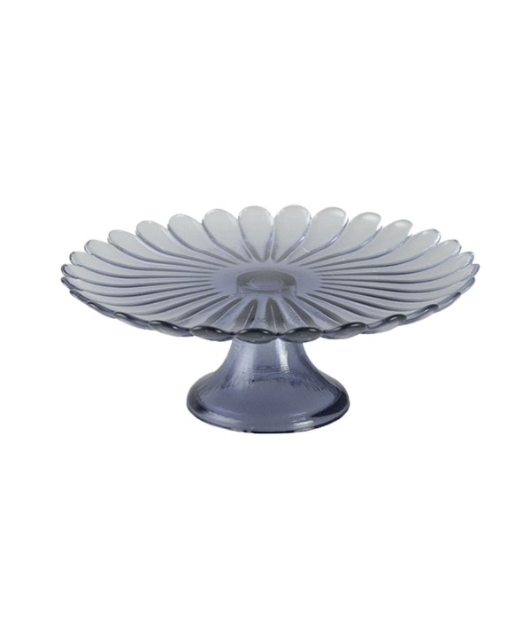 Plat à gâteaux sur pied bleu 21cm - printemps