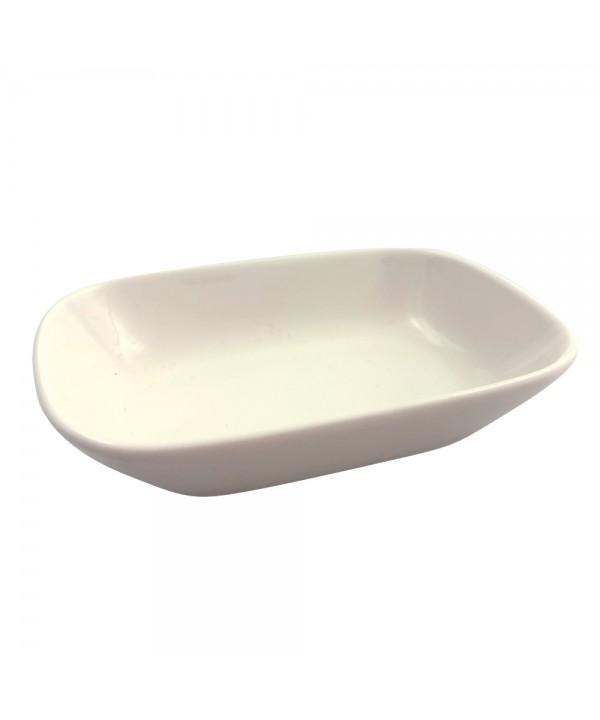 Coupelle creuse rectangulaire blanche 15cm