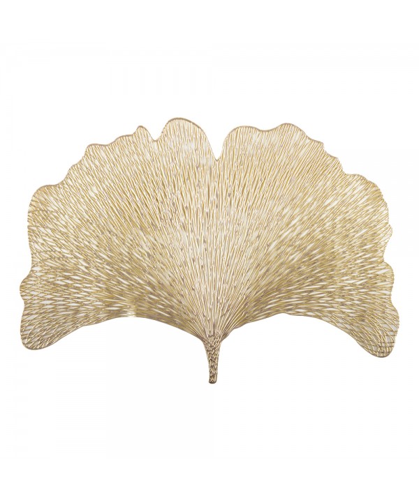 Dessous d'assiette ginkgo doré 44x30 cm