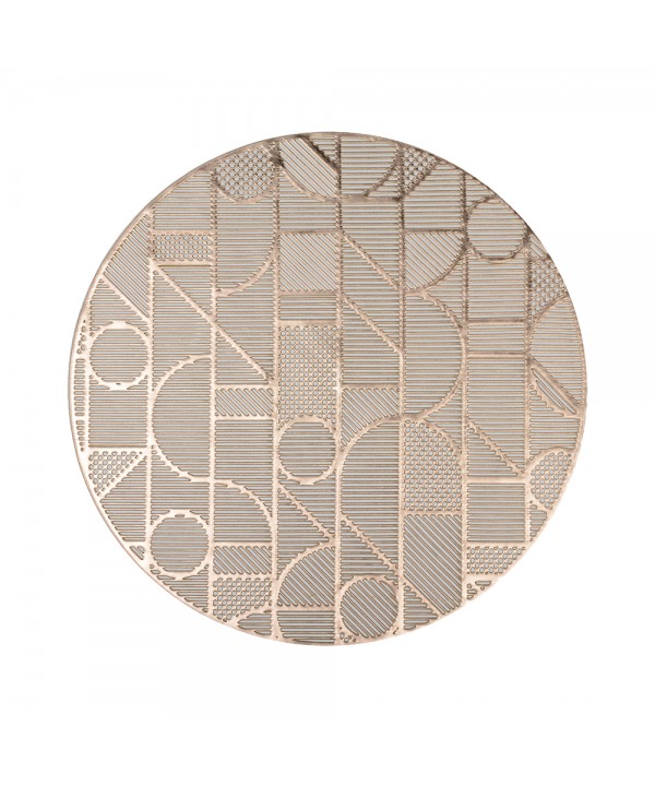 Dessous d'assiette géométrique doré