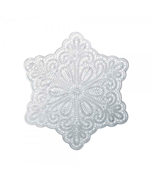 Dessous d'assiette étoile argent 38cm