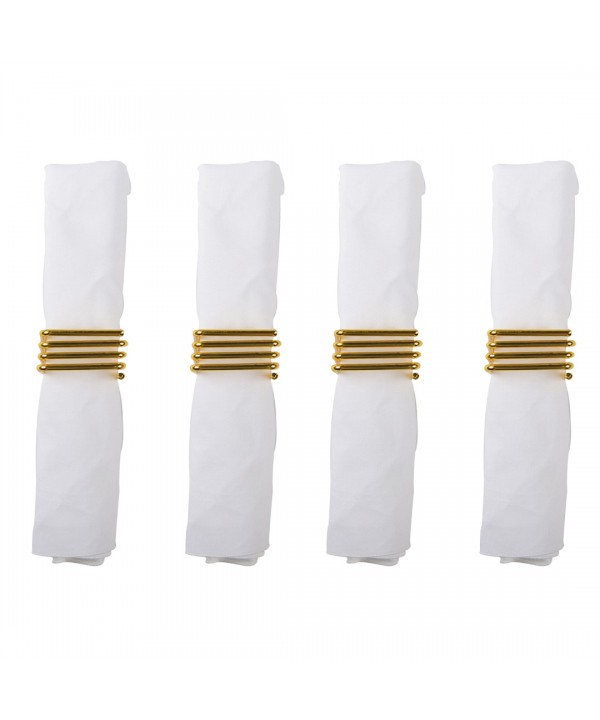 Lot de 4 ronds de serviettes carrés