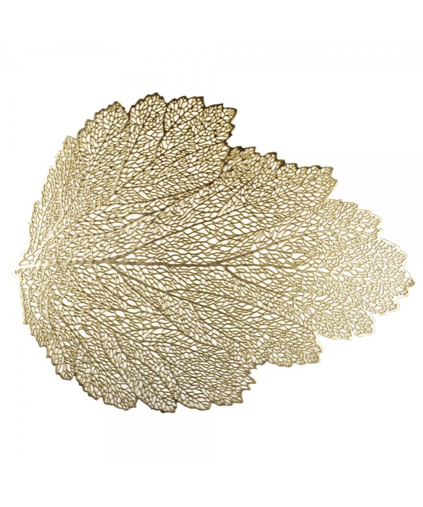 Dessous d'assiette feuille chêne doré