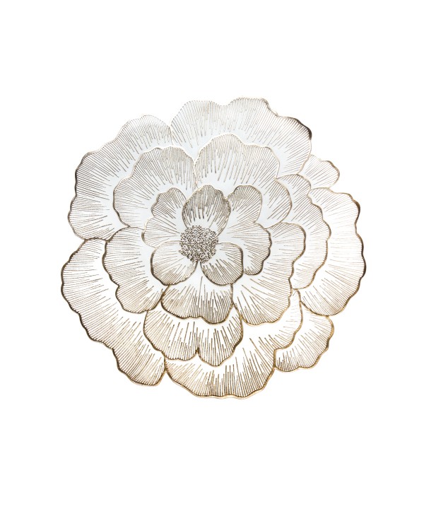 Dessous d'assiette fleur dorée