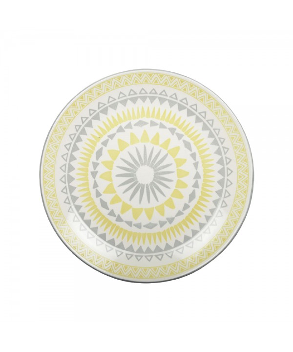 Assiette plate jaune - coachella