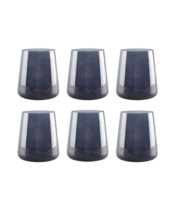 Verres à eau noir - lot de 6