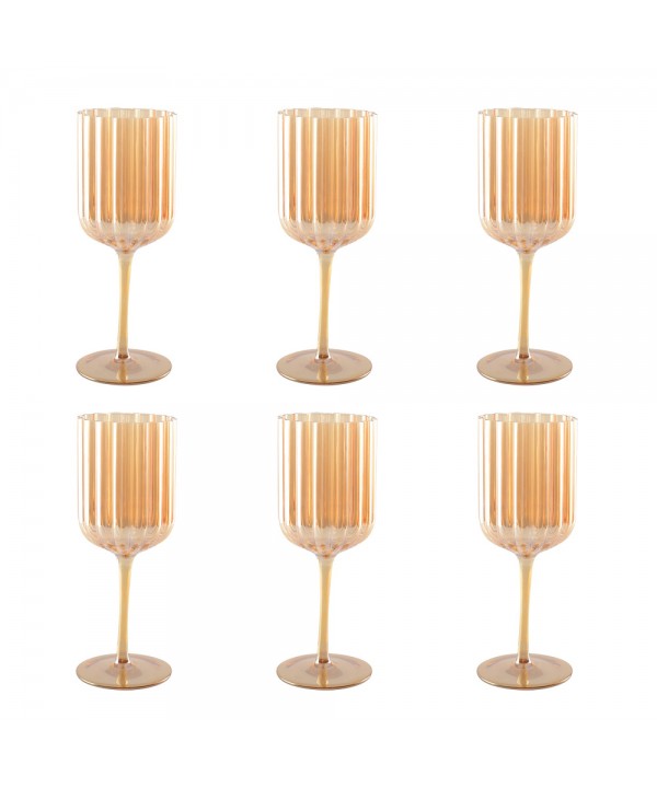 Gold Wine Glass - Set Of 6
