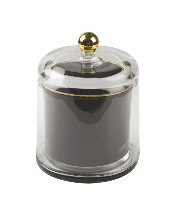 Bougie cloche noir et or parfum tonka