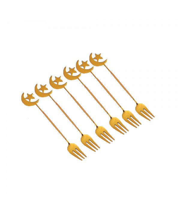 Golden Istanbul forks - set of 6