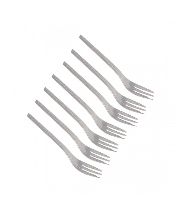 Fourchettes à dessert martelées argent - lot de 6