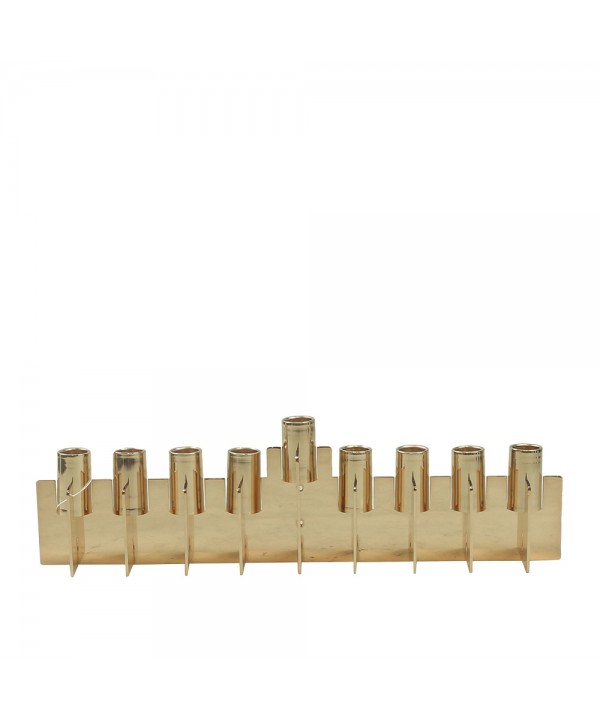 Menorah dorée droite 42x8x12cm