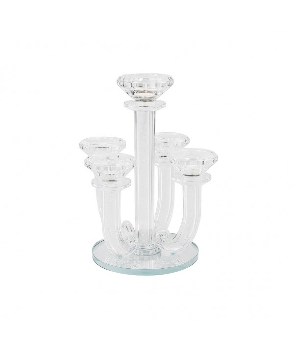 Bougeoir en cristal diamants 20x20x23cm