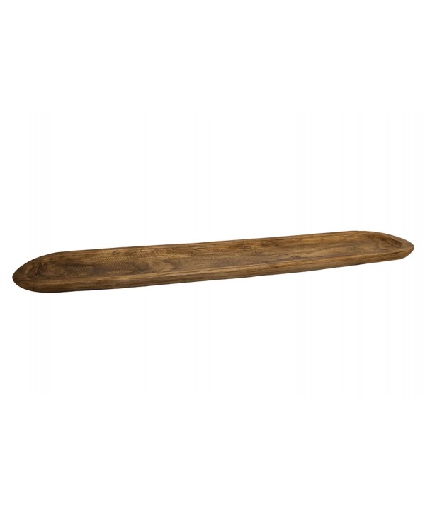 Plateau décoratif long rectangulaire en bois 100x9x2.5cm