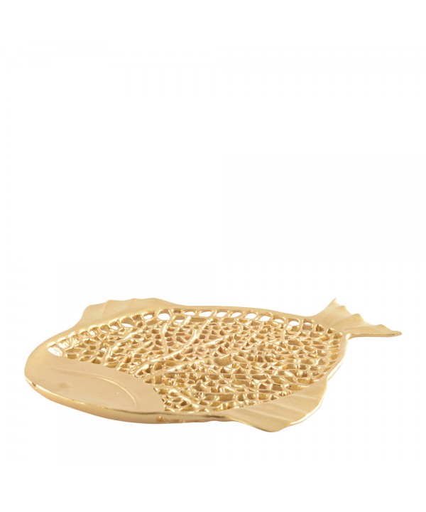 Coupe décorative poisson doré 32x26x2cm