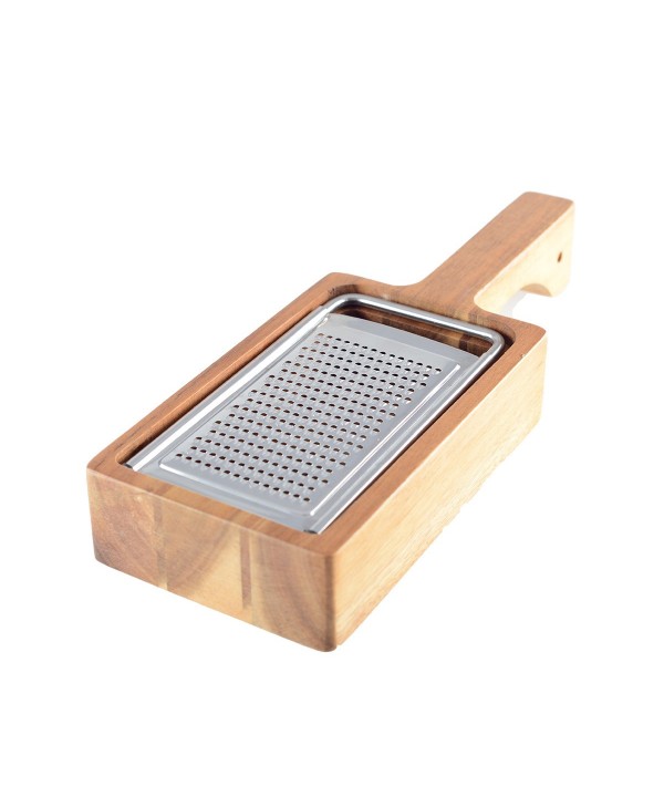 Cheese grater with acacia handle