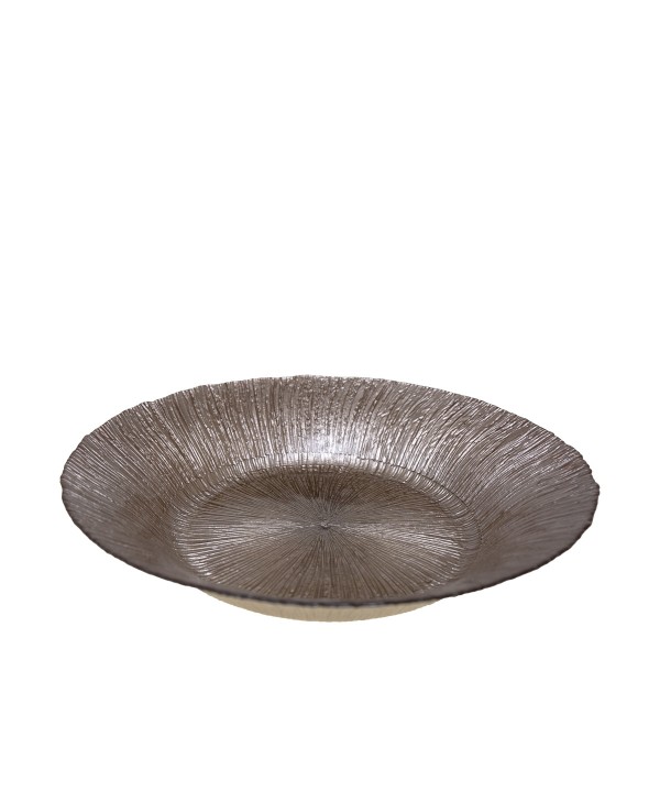 Coupe ronde moka irisé 40x40x7cm