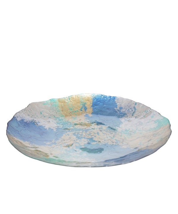 Coupe turquoise et dorée 50cm