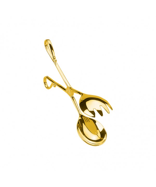 Golden salad tongs 26cm